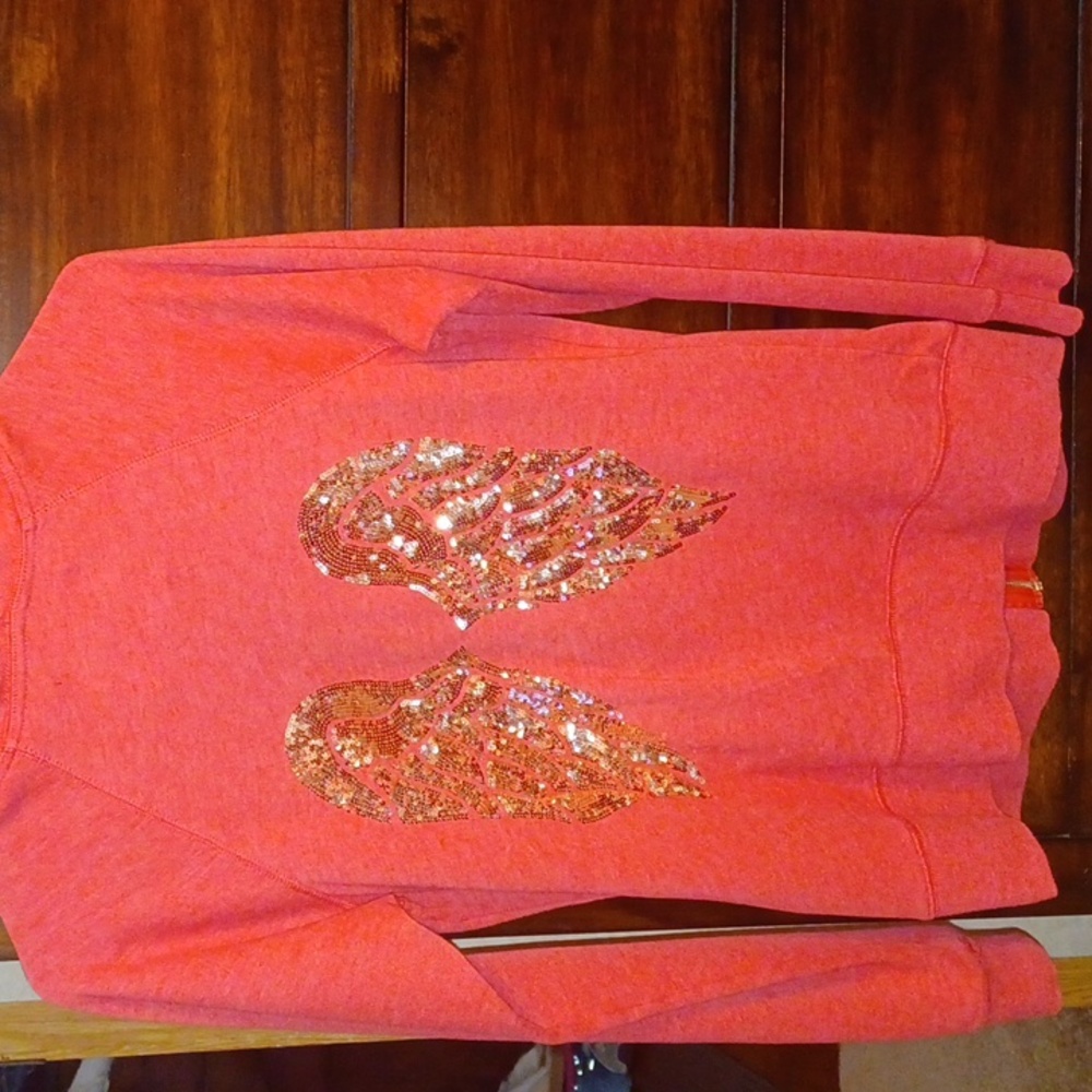 Victorias Secret Gold Sequin Angel Wings Zip Up
